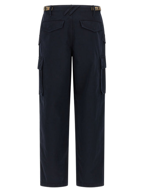 Burberry Blue Cotton Cargo Pants