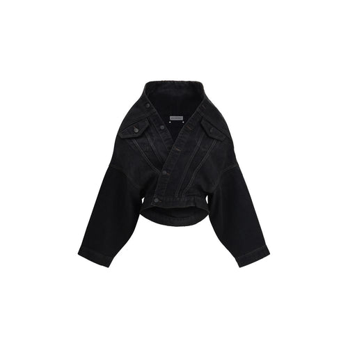 Balenciaga Black Cotton Denim Jacket