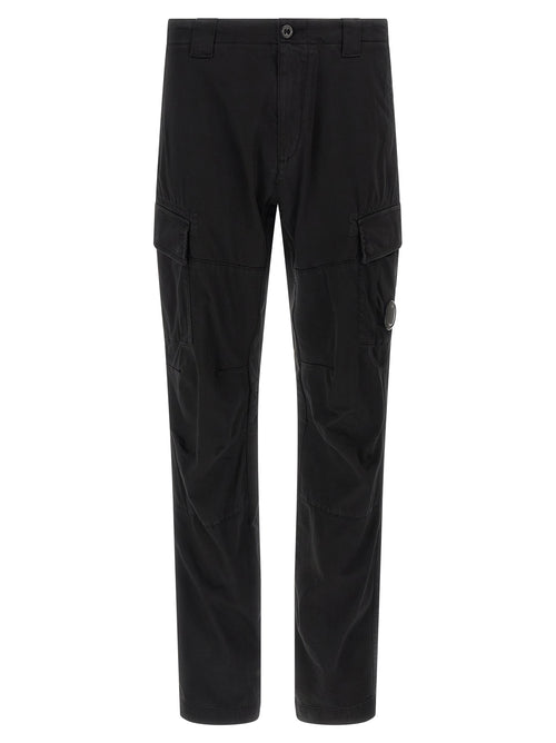 C.P. Company Black Cotton Cargo Pants