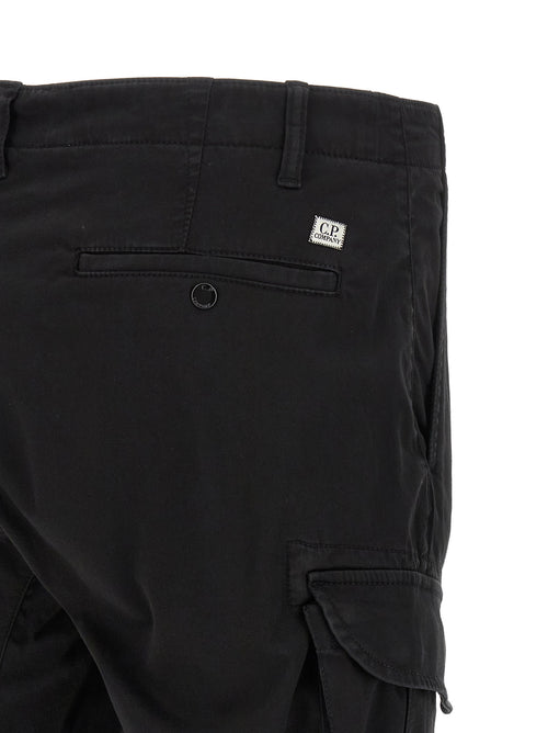 C.P. Company Black Cotton Cargo Pants