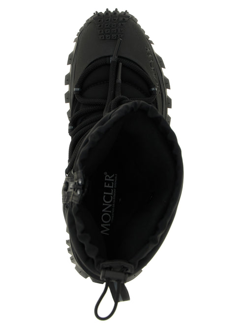 Moncler Black Polyamide Lace-Up Boots