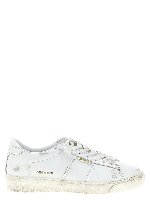 Golden Goose White Cowhide Low Top Sneakers