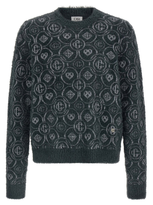 Casablanca Gray Wool Cardigan