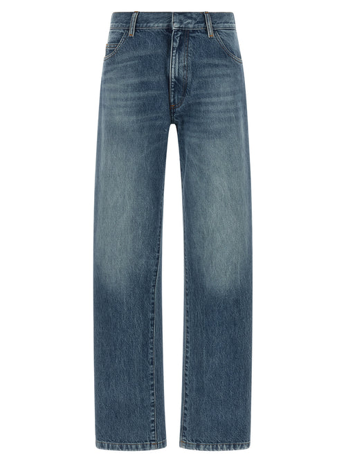 MM6 Maison Margiela Blue Cotton Straight-Leg Jeans
