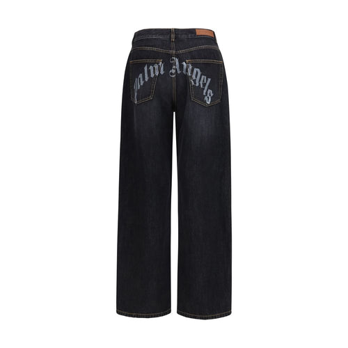 Palm Angels Black Cotton Jeans Denim
