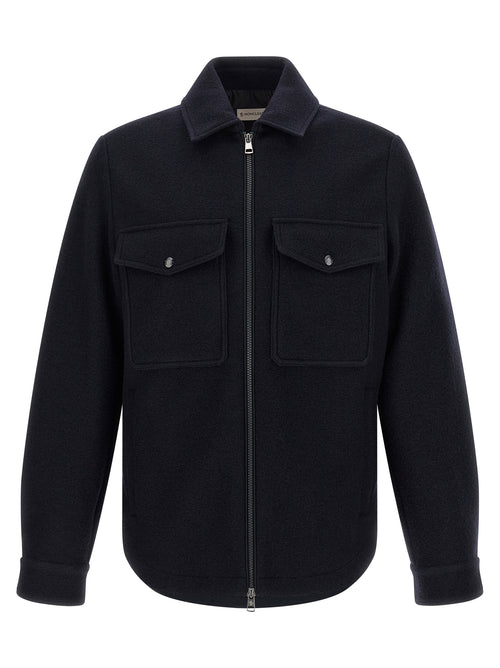 Moncler Blue Virgin Wool Blouse