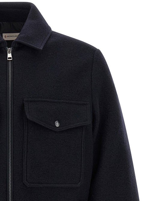 Moncler Blue Virgin Wool Blouse