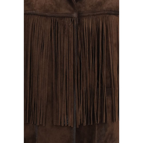 Golden Goose Brown Suede Leather Leather Jacket
