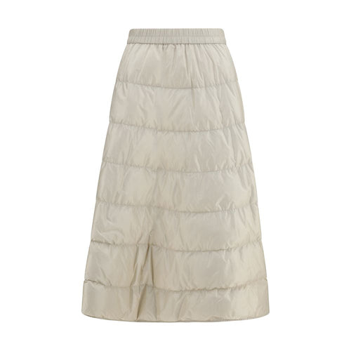 Moncler Beige Nylon Midi Skirt
