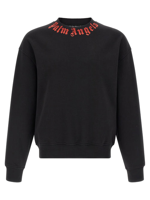 Palm Angels Black Cotton Sweatshirt