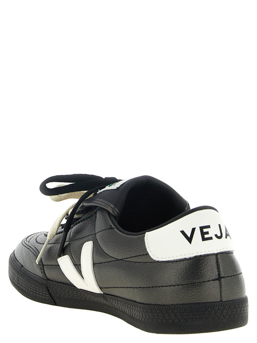 Veja Black Calfskin Low Top Sneakers