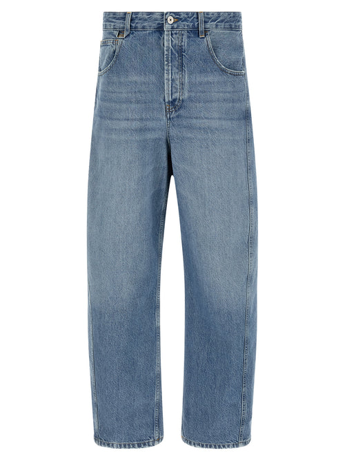 Jacquemus Blue Cotton High-Waisted Jean