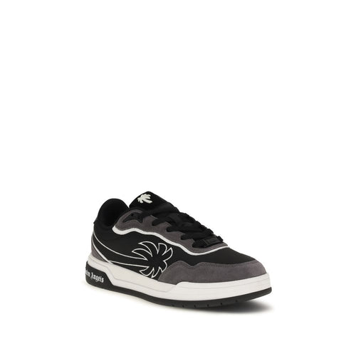 Palm Angels Black Calf Leather Bos Taurus Low Top Sneakers