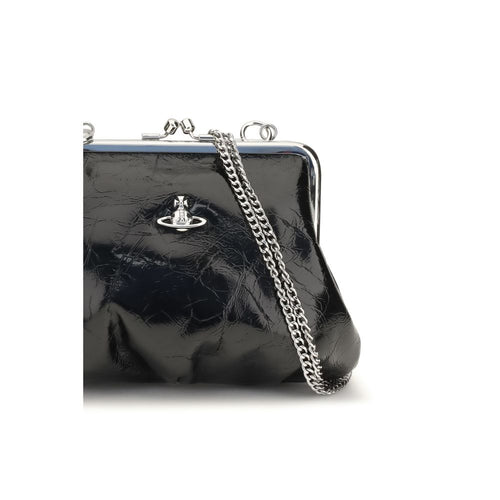 Vivienne Westwood Black Calf Leather Bos Taurus Handbag