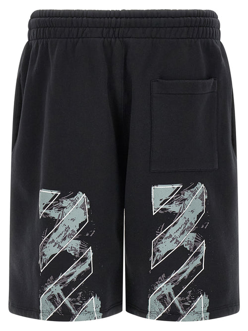 Off-White Black Cotton Bermuda Shorts