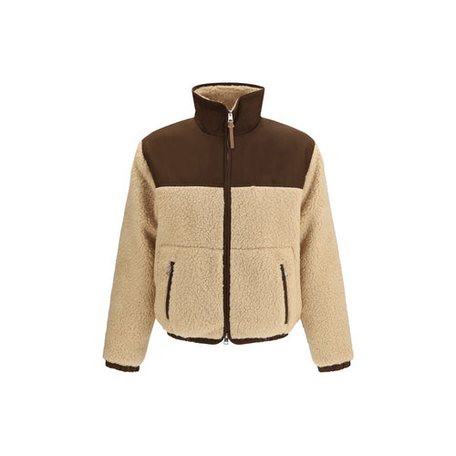 Ami Paris Beige Polyester Full-Length Jacket