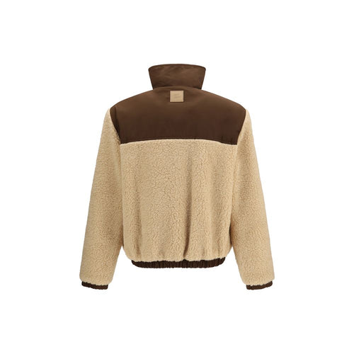 Ami Paris Beige Polyester Full-Length Jacket