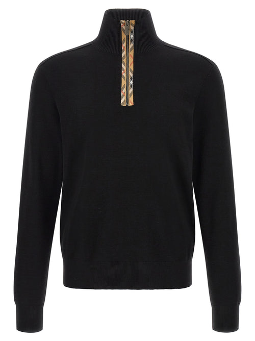 Burberry Black Wool Cardigan