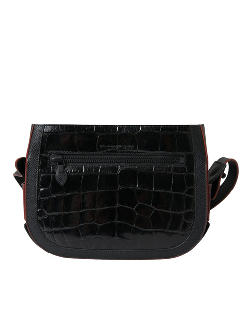 Balenciaga Black Exotic Leather Shoulder Crossbody Camera Bag