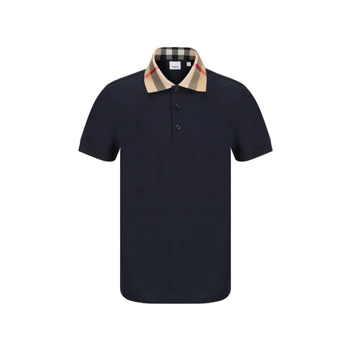 Burberry Blue Cotton Polo Shirt