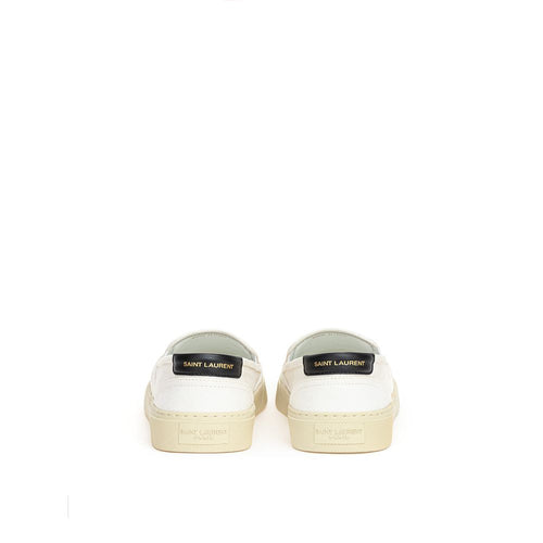 Saint Laurent White Cotton Low Top Sneakers