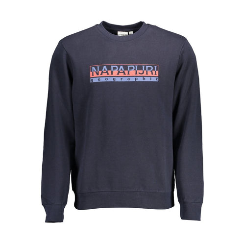 Napapijri Blue Cotton Men Sweatshirt