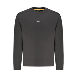 Hugo Boss Black Cotton Men Sweatshirt