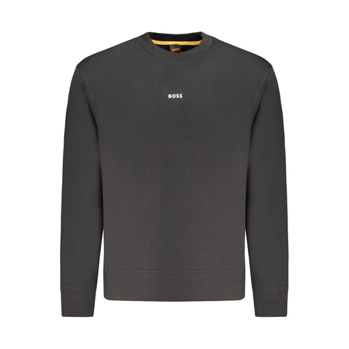 Hugo Boss Black Cotton Men Sweatshirt