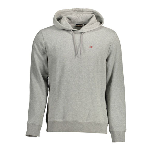 Napapijri Gray Cotton Men's Hoodie