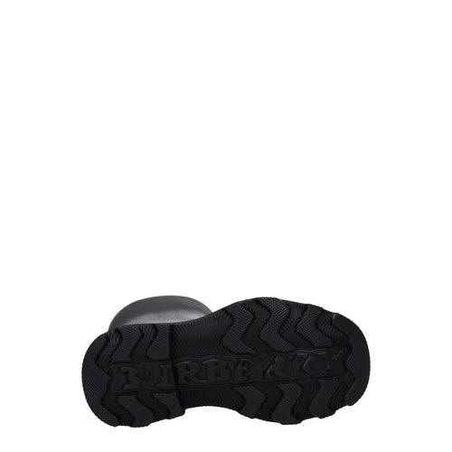 Burberry Black Cotton Rain Boots
