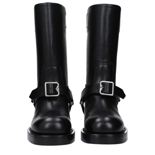 Burberry Black Leather Boots