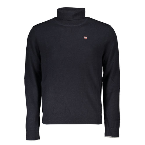 Napapijri Black Tessuto Mens Sweater High Neck