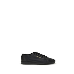 Saint Laurent Black Calf Leather Bos Taurus Sneakers