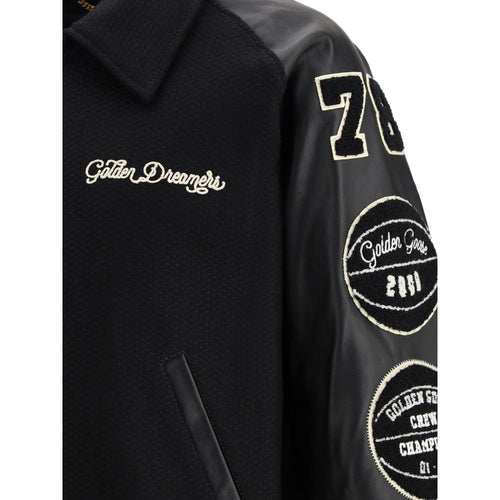 Golden Goose Black Wool Oves Aries Bomber