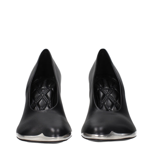 Burberry Black Leather High Heel Pumps