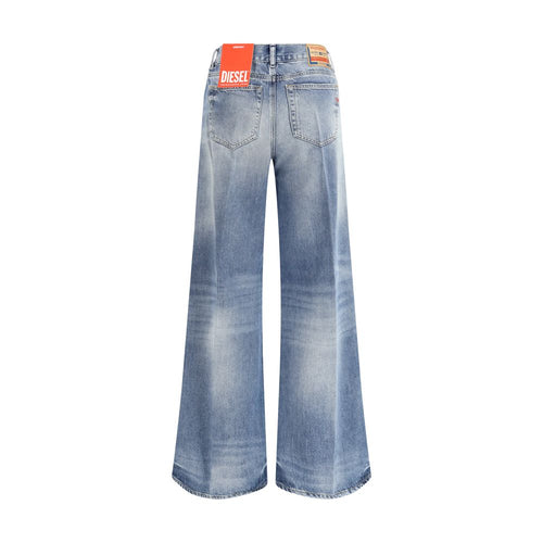 Diesel Blue Cotton Bootcut Jeans