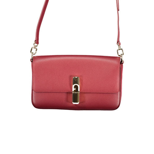 Furla Rosso Leather Women Handbag