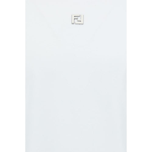 Fendi White Cotton T-Shirt