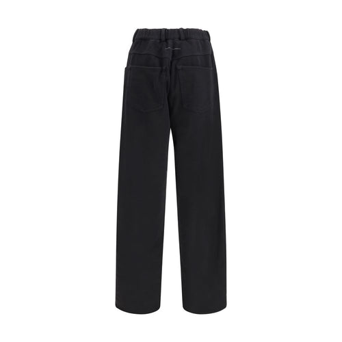 MM6 Black Cotton Casual Pants
